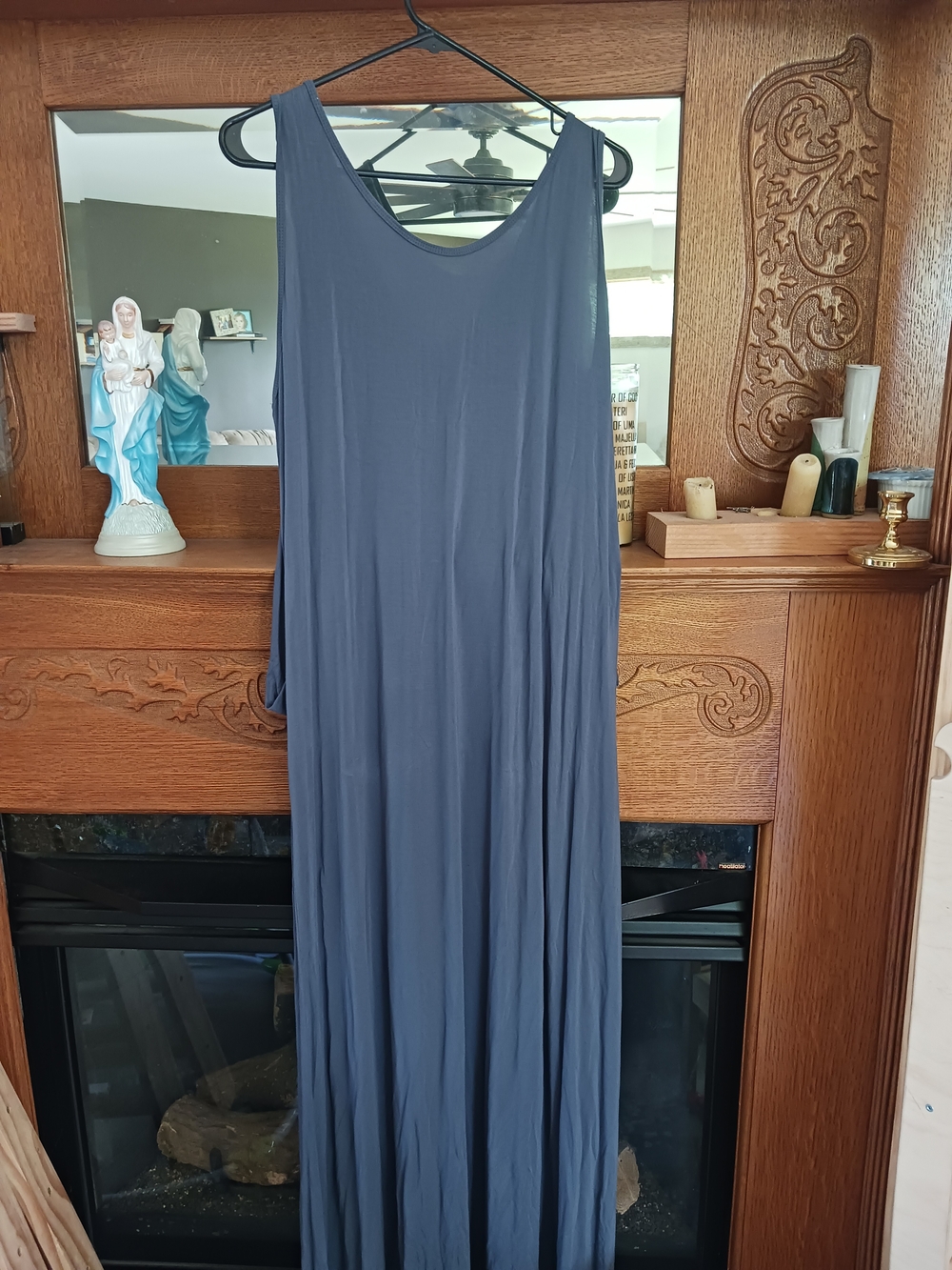 Latched Mama Cocoon Navy Blue Nursing Maxi Dress - Picture 7 of 7